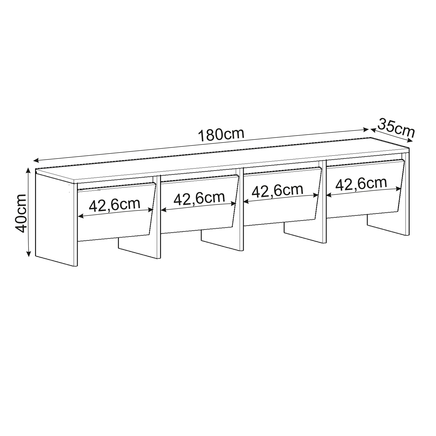 Laris 180 cm Tv Ünitesi – 4 Kapaklı, Traverten Desenli Laris 180 cm Tv Ünitesi – 4 Kapaklı, Traverten Desenli